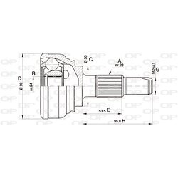 Sada kĺbov hnacieho hriadeľa OPEN PARTS CVJ5082.10