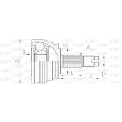 Sada kĺbov hnacieho hriadeľa OPEN PARTS CVJ5238.10