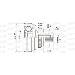 Sada kĺbov hnacieho hriadeľa OPEN PARTS CVJ5271.10