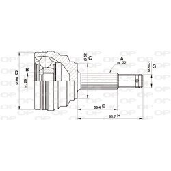 Sada kĺbov hnacieho hriadeľa OPEN PARTS CVJ5389.10