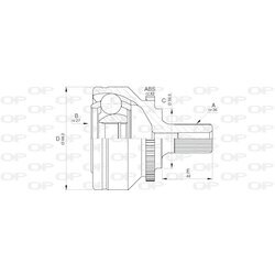 Sada kĺbov hnacieho hriadeľa OPEN PARTS CVJ5589.10