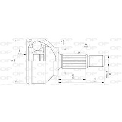 Sada kĺbov hnacieho hriadeľa OPEN PARTS CVJ5644.10