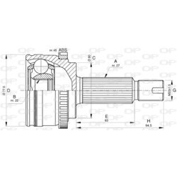 Sada kĺbov hnacieho hriadeľa OPEN PARTS CVJ5768.10