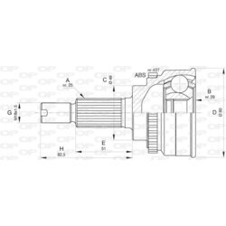 Sada kĺbov hnacieho hriadeľa OPEN PARTS CVJ5797.10