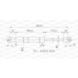 Plynová vzpera, kapota motora OPEN PARTS GSR6090.00