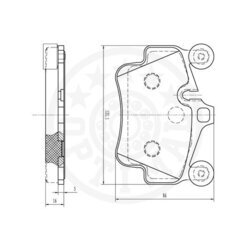Sada brzdových platničiek kotúčovej brzdy OPTIMAL 12349 - obr. 2