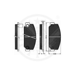 Sada brzdových platničiek kotúčovej brzdy OPTIMAL 9185 - obr. 2