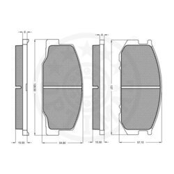Sada brzdových platničiek kotúčovej brzdy OPTIMAL 9316 - obr. 2