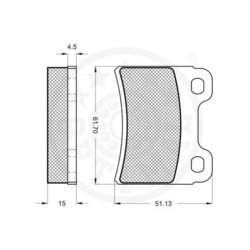 Sada brzdových platničiek kotúčovej brzdy OPTIMAL 9813 - obr. 2