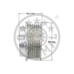 Voľnobežka alternátora OPTIMAL F5-1043 - obr. 2