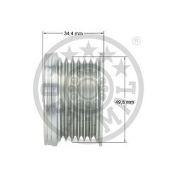 Voľnobežka alternátora OPTIMAL F5-1099 - obr. 2