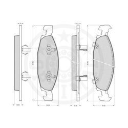 Sada brzdových platničiek kotúčovej brzdy OPTIMAL 12100 - obr. 2