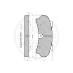 Sada brzdových platničiek kotúčovej brzdy OPTIMAL 9477 - obr. 2