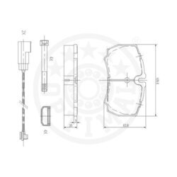 Sada brzdových platničiek kotúčovej brzdy OPTIMAL 12418 - obr. 2