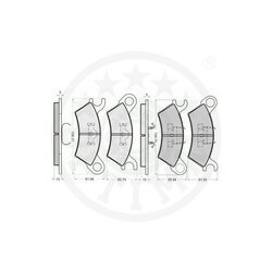 Sada brzdových platničiek kotúčovej brzdy OPTIMAL 9325 - obr. 2