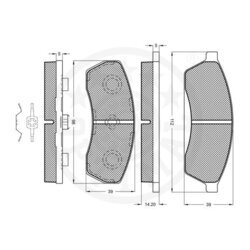 Sada brzdových platničiek kotúčovej brzdy OPTIMAL 9946 - obr. 2