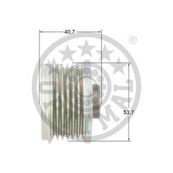 Voľnobežka alternátora OPTIMAL F5-1159 - obr. 2