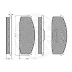 Sada brzdových platničiek kotúčovej brzdy OPTIMAL 9305 - obr. 2