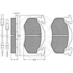 Sada brzdových platničiek kotúčovej brzdy OPTIMAL 9339 - obr. 2