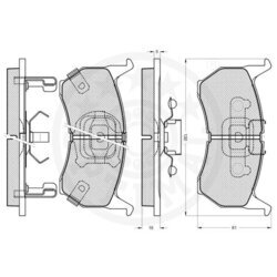 Sada brzdových platničiek kotúčovej brzdy OPTIMAL 9464 - obr. 2