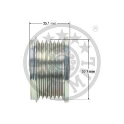 Voľnobežka alternátora OPTIMAL F5-1141 - obr. 2