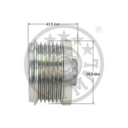 Voľnobežka alternátora OPTIMAL F5-1147 - obr. 2