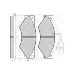 Sada brzdových platničiek kotúčovej brzdy OPTIMAL 12221 - obr. 2