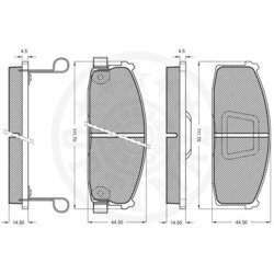 Sada brzdových platničiek kotúčovej brzdy OPTIMAL 9396 - obr. 2