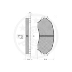 Sada brzdových platničiek kotúčovej brzdy OPTIMAL 10320 - obr. 2