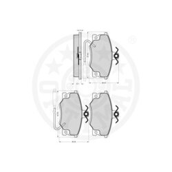 Sada brzdových platničiek kotúčovej brzdy OPTIMAL 12042 - obr. 2