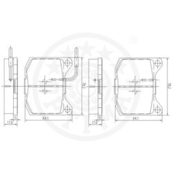 Sada brzdových platničiek kotúčovej brzdy OPTIMAL 9132 - obr. 1