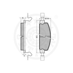 Sada brzdových platničiek kotúčovej brzdy OPTIMAL 9261 - obr. 1