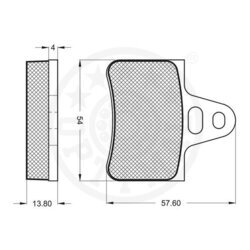 Sada brzdových platničiek kotúčovej brzdy OPTIMAL 9550 - obr. 2