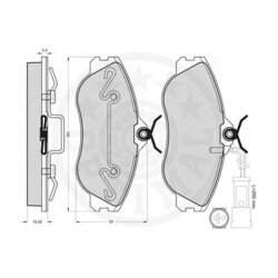 Sada brzdových platničiek kotúčovej brzdy OPTIMAL 9616 - obr. 2