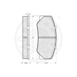 Sada brzdových platničiek kotúčovej brzdy OPTIMAL 9368 - obr. 1