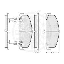 Sada brzdových platničiek kotúčovej brzdy OPTIMAL 9786 - obr. 2