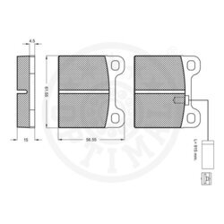 Sada brzdových platničiek kotúčovej brzdy OPTIMAL 9845 - obr. 1