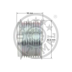 Voľnobežka alternátora OPTIMAL F5-1089 - obr. 2