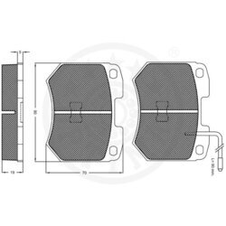 Sada brzdových platničiek kotúčovej brzdy OPTIMAL 2377 - obr. 1