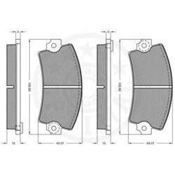 Sada brzdových platničiek kotúčovej brzdy OPTIMAL 9142A - obr. 2