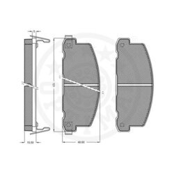Sada brzdových platničiek kotúčovej brzdy OPTIMAL 9373 - obr. 2