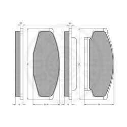 Sada brzdových platničiek kotúčovej brzdy OPTIMAL 9507 - obr. 2