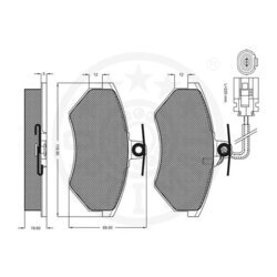 Sada brzdových platničiek kotúčovej brzdy OPTIMAL 9912 - obr. 2