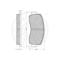 Sada brzdových platničiek kotúčovej brzdy OPTIMAL 9187 - obr. 2
