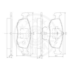 Sada brzdových platničiek kotúčovej brzdy OPTIMAL 9536 - obr. 2