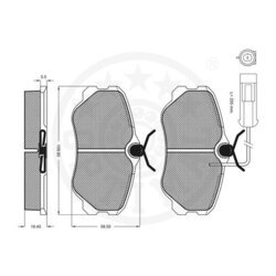 Sada brzdových platničiek kotúčovej brzdy OPTIMAL 9615 - obr. 1