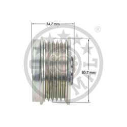 Voľnobežka alternátora OPTIMAL F5-1135 - obr. 2