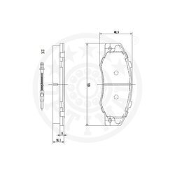 Sada brzdových platničiek kotúčovej brzdy OPTIMAL 9446 - obr. 2