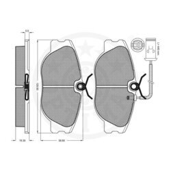 Sada brzdových platničiek kotúčovej brzdy OPTIMAL 9619 - obr. 2