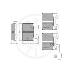 Sada brzdových platničiek kotúčovej brzdy OPTIMAL 9847 - obr. 1